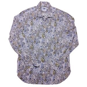 DAN ROMA Made Italy Long Sleeve Shirt Animals Tiger Elephant Hippo 15.5-16 35